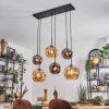 Ripoll hanging light, globe light, pendant light Amber, Smoke-coloured, 6-light sources