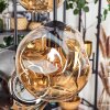Ripoll hanging light, globe light, pendant light Amber, Smoke-coloured, 6-light sources