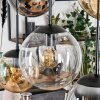 Gastor hanging light, globe light, pendant light Amber, clear, Smoke-coloured, 6-light sources