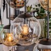 Gastor hanging light, globe light, pendant light Amber, clear, Smoke-coloured, 6-light sources