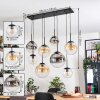 Gastor hanging light, globe light, pendant light Amber, clear, Smoke-coloured, 8-light sources