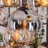Gastor hanging light, globe light, pendant light Amber, clear, Smoke-coloured, 8-light sources