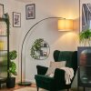 Soungou floor lamp, Arch lamps chrome, black, 1-light source, Fabric lampshade
