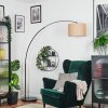 Soungou floor lamp, Arch lamps chrome, black, 1-light source, Fabric lampshade