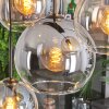 Koyoto hanging light, globe light, pendant light Amber, clear, Smoke-coloured, 8-light sources
