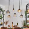 Koyoto hanging light, globe light, pendant light Amber, clear, Smoke-coloured, 6-light sources