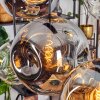 Ripoll hanging light, globe light, pendant light Amber, clear, Smoke-coloured, 6-light sources
