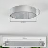 Elmar ceiling light, Panel LED silver, 1-light source