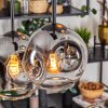 Ripoll hanging light, globe light, pendant light clear, Smoke-coloured, 6-light sources
