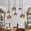 Ripoll hanging light, globe light, pendant light clear, Smoke-coloured, 6-light sources