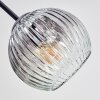 Ripoll ceiling light, globe light clear, Smoke-coloured, 6-light sources