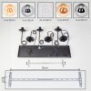 Gastor hanging light, globe light, pendant light Amber, chrome, clear, Smoke-coloured, 6-light sources