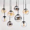 Gastor hanging light, globe light, pendant light Amber, chrome, clear, Smoke-coloured, 8-light sources