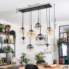 Gastor hanging light, globe light, pendant light Amber, clear, Smoke-coloured, 8-light sources
