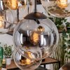 Gastor hanging light, globe light, pendant light Amber, clear, Smoke-coloured, 8-light sources
