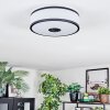 Elran ceiling light LED black, white, 1-light source