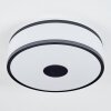 Elran ceiling light LED black, white, 1-light source