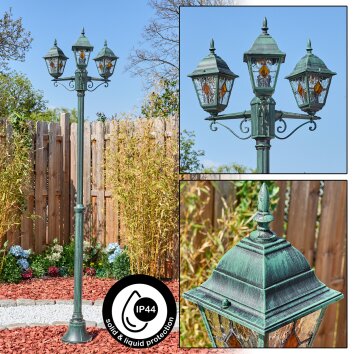 Naofe&#x20;lamp&#x20;post,&#x20;path&#x20;light&#x20;green,&#x20;black,&#x20;3-light&#x20;sources