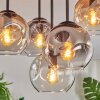Ripoll ceiling light, globe light Amber, clear, Smoke-coloured, 5-light sources