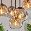 Ripoll ceiling light, globe light Amber, clear, Smoke-coloured, 5-light sources