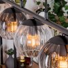 Koyoto hanging light, globe light, pendant light Amber, clear, Smoke-coloured, 5-light sources