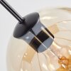 Koyoto hanging light, globe light, pendant light Amber, chrome, clear, Smoke-coloured, 8-light sources