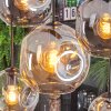 Ripoll hanging light, globe light, pendant light Amber, clear, Smoke-coloured, 8-light sources