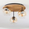 Ripoll ceiling light, globe light Ecru, black, 3-light sources