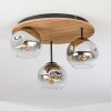 Ripoll ceiling light, globe light Ecru, black, 3-light sources