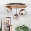 Ripoll ceiling light, globe light Ecru, black, 3-light sources