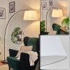 Bassagoda floor lamp, Arch lamps chrome, black, 1-light source, Fabric lampshade
