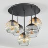 Ripoll ceiling light, globe light Amber, clear, Smoke-coloured, 5-light sources