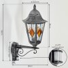 Lignac outdoor wall light, wall light black, silver, 1-light source, Motion sensor