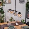 Gastor hanging light, globe light, pendant light Amber, clear, Smoke-coloured, 4-light sources