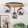 Ripoll ceiling light, globe light Ecru, black, 3-light sources