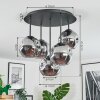 Ripoll ceiling light, globe light Smoke-coloured, 5-light sources