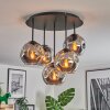 Ripoll ceiling light, globe light Smoke-coloured, 5-light sources