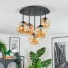 Ripoll ceiling light, globe light Amber, 5-light sources