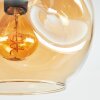 Ripoll ceiling light, globe light Amber, 5-light sources