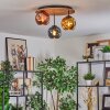 Ripoll ceiling light, globe light Ecru, black, 3-light sources