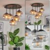 Koyoto ceiling light, globe light 41 cm clear, Smoke-coloured, 5-light sources