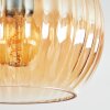 Koyoto ceiling light, globe light 41 cm Amber, 5-light sources