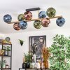Koyoto ceiling light, globe light gold, black, 10-light sources