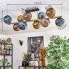 Koyoto ceiling light, globe light gold, black, 10-light sources