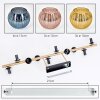 Koyoto ceiling light, globe light gold, black, 10-light sources