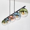 Gastor hanging light, globe light, pendant light blue, green, clear, coppery, 5-light sources