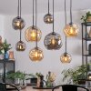 Ripoll hanging light, globe light, pendant light Amber, Smoke-coloured, 8-light sources