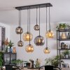 Ripoll hanging light, globe light, pendant light Amber, Smoke-coloured, 8-light sources