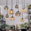 Ripoll hanging light, globe light, pendant light Amber, clear, Smoke-coloured, 8-light sources