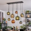 Ripoll hanging light, globe light, pendant light blue, green, coppery, 8-light sources